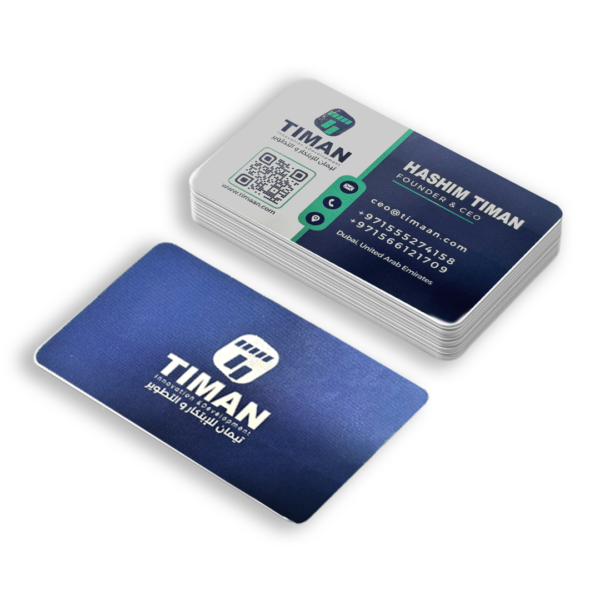 Premium Business Cards  Rounded Corner Spot UV Matt Laminated400 gsm